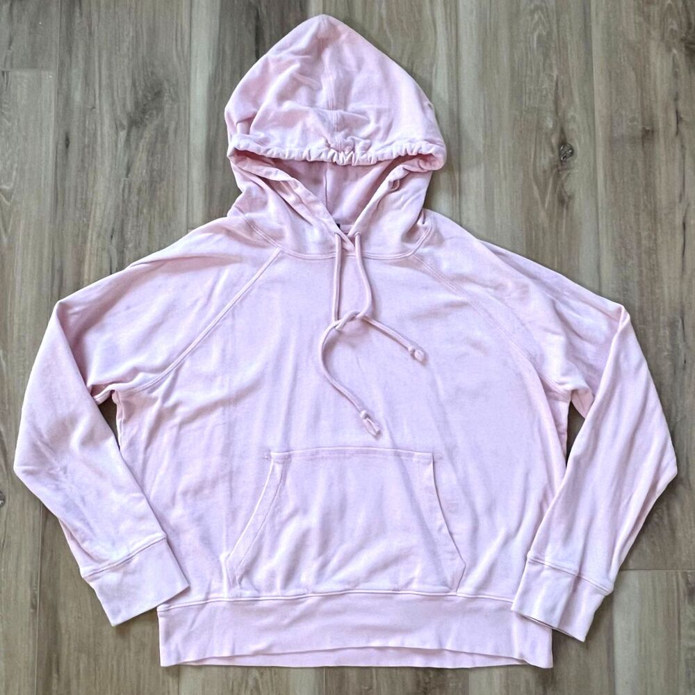 Small - Girls Light Pastel Pink Long Sleeve Hooded Cotton Sweatshirt J Crew Top